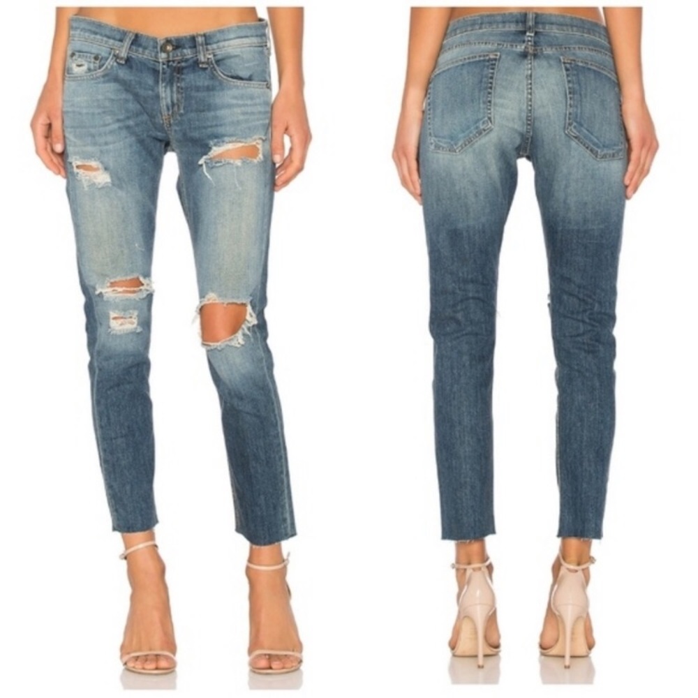 Rag & Bone Dre Capri Delamo Boyfriend Jeans